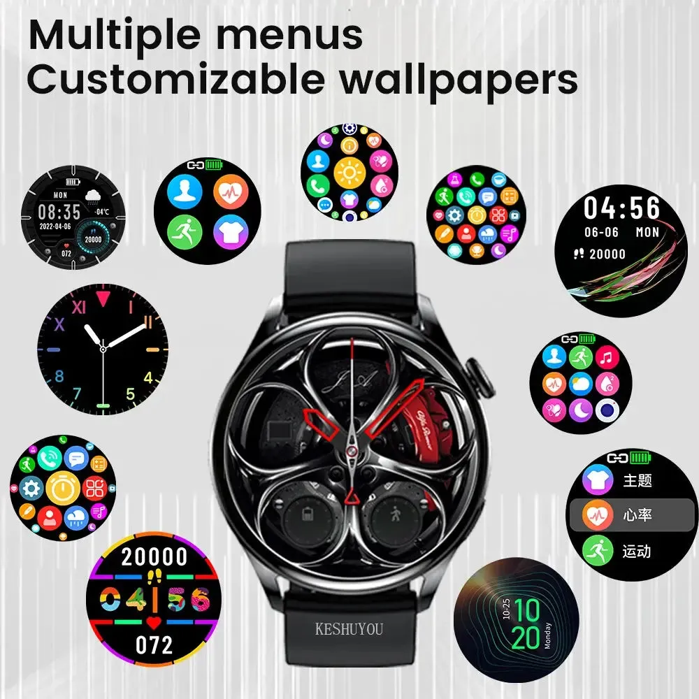 New Round Smart Sports Watch Wireless Call Wireless Charging Multi-Platform Information Display Sports Mode Weather Forecast