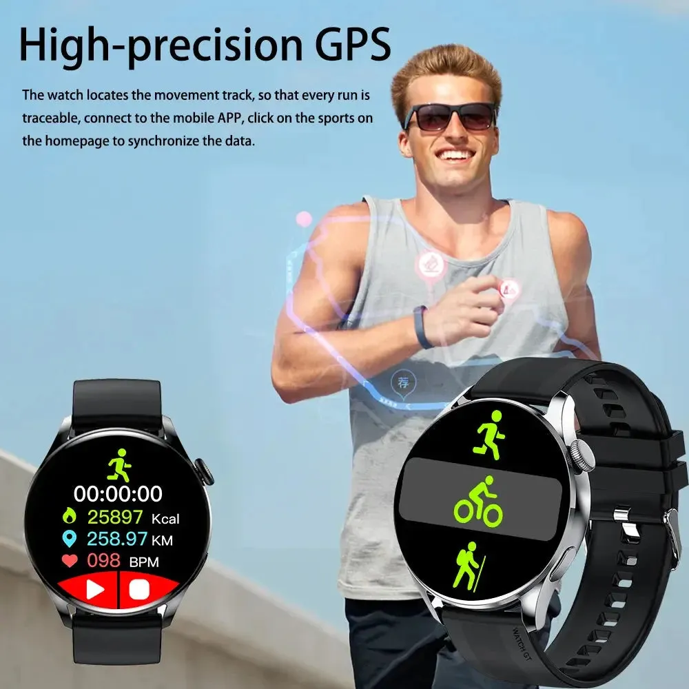 New Round Smart Sports Watch Wireless Call Wireless Charging Multi-Platform Information Display Sports Mode Weather Forecast