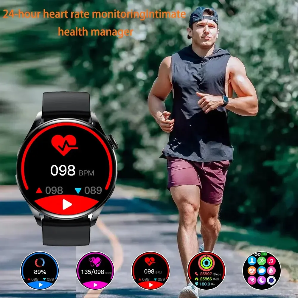 New Round Smart Sports Watch Wireless Call Wireless Charging Multi-Platform Information Display Sports Mode Weather Forecast