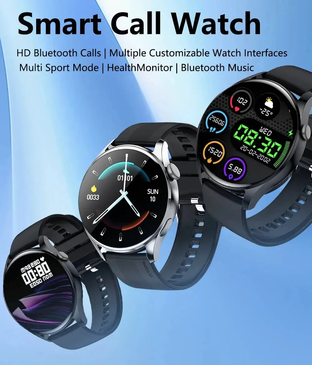 New Round Smart Sports Watch Wireless Call Wireless Charging Multi-Platform Information Display Sports Mode Weather Forecast