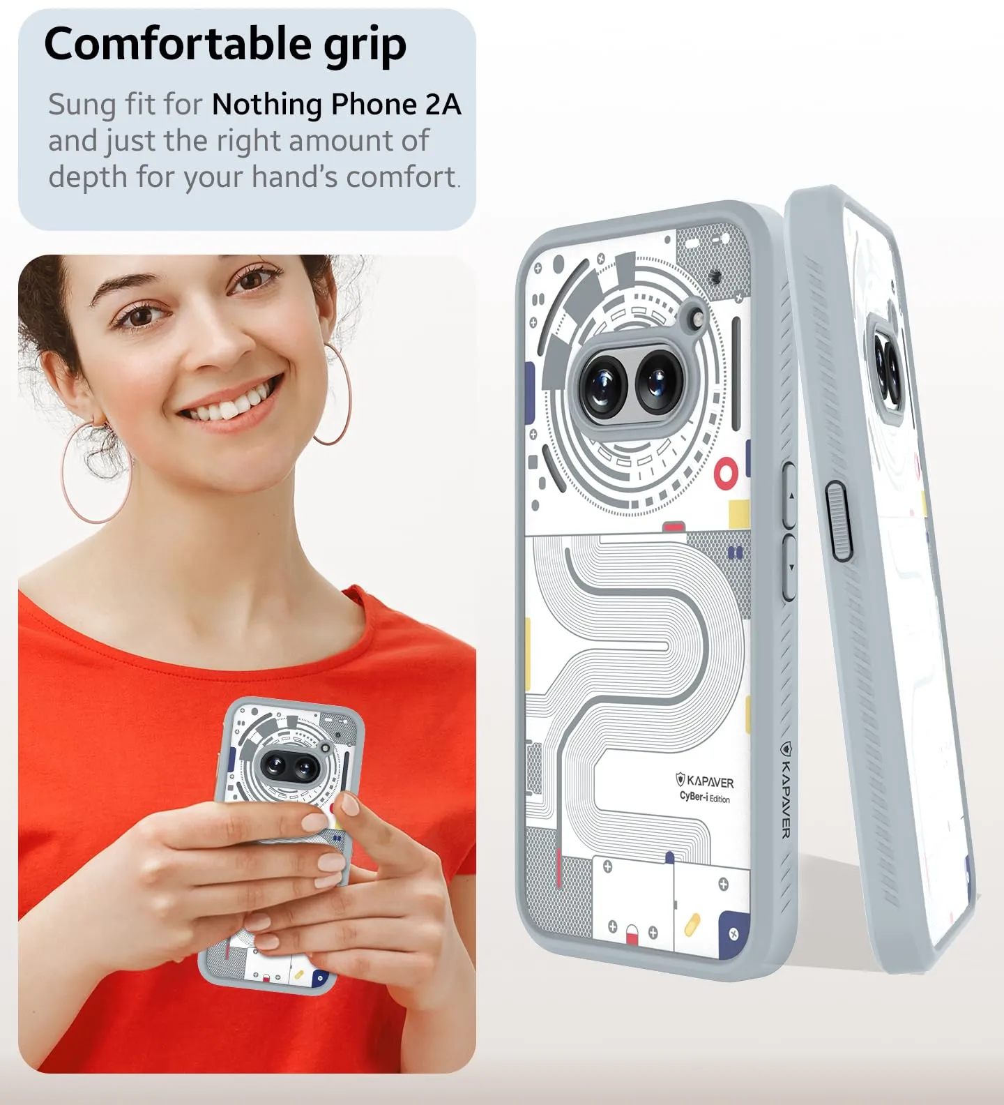 Nothing Phone 2a / 2a Plus 5G Back Cover Case | CyBer-i Community Edition - Gray