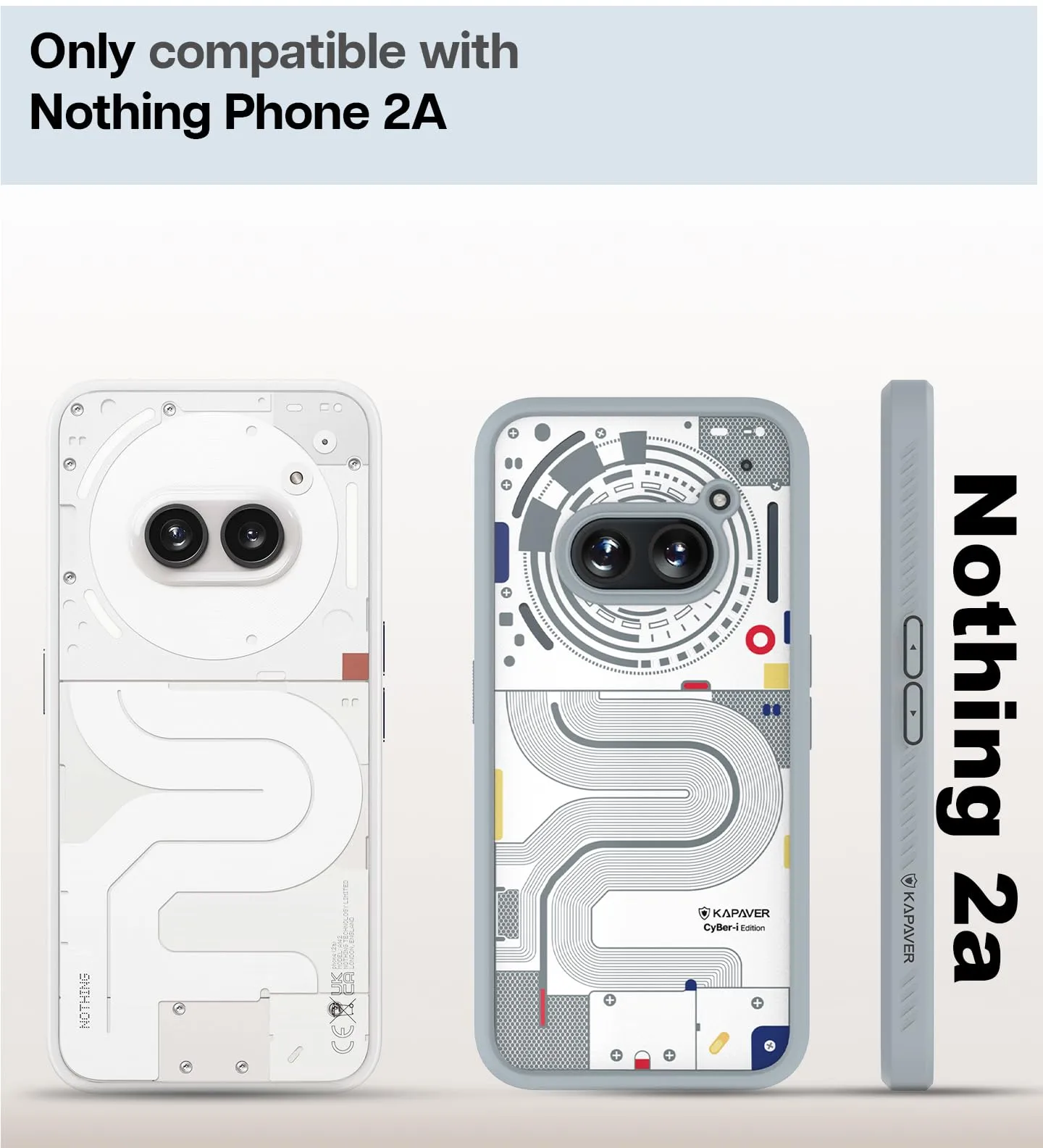 Nothing Phone 2a / 2a Plus 5G Back Cover Case | CyBer-i Community Edition - Gray