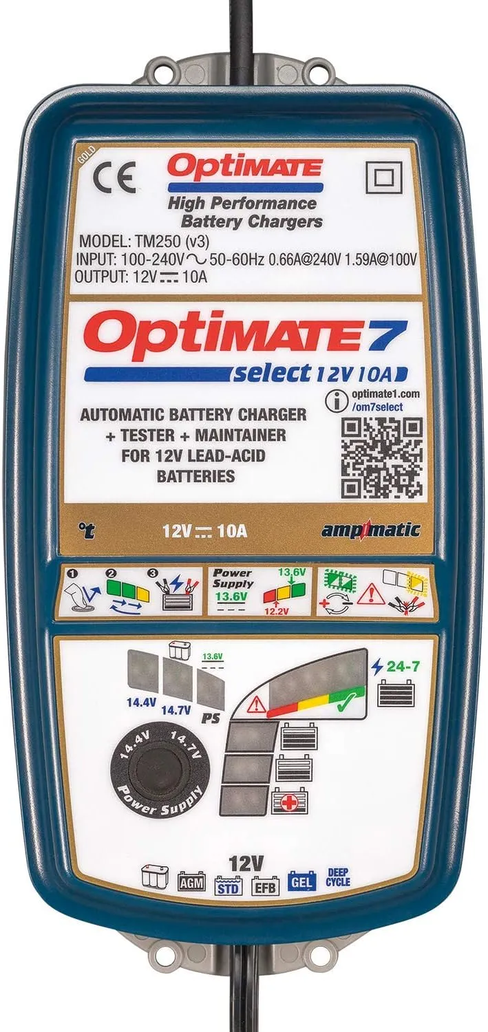 OptiMATE 7 Select  12 Volt Motorcycle Car Battery Charger Optimiser