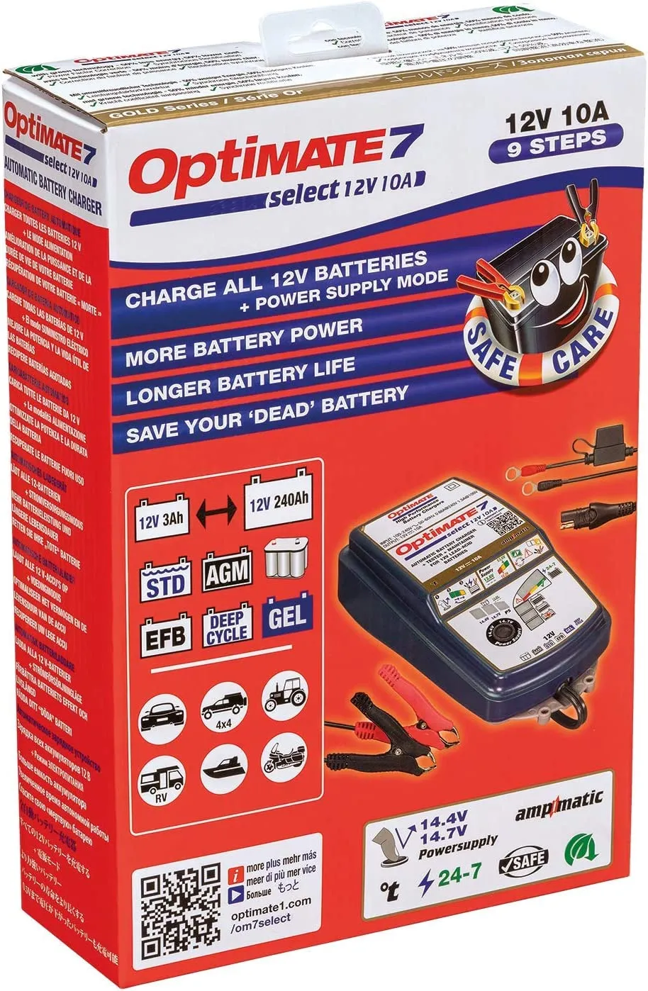 OptiMATE 7 Select  12 Volt Motorcycle Car Battery Charger Optimiser