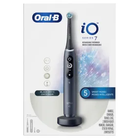 Oral-B iO Series 7 Electric Toothbrush with 2 Brush Heads, Black Onyx