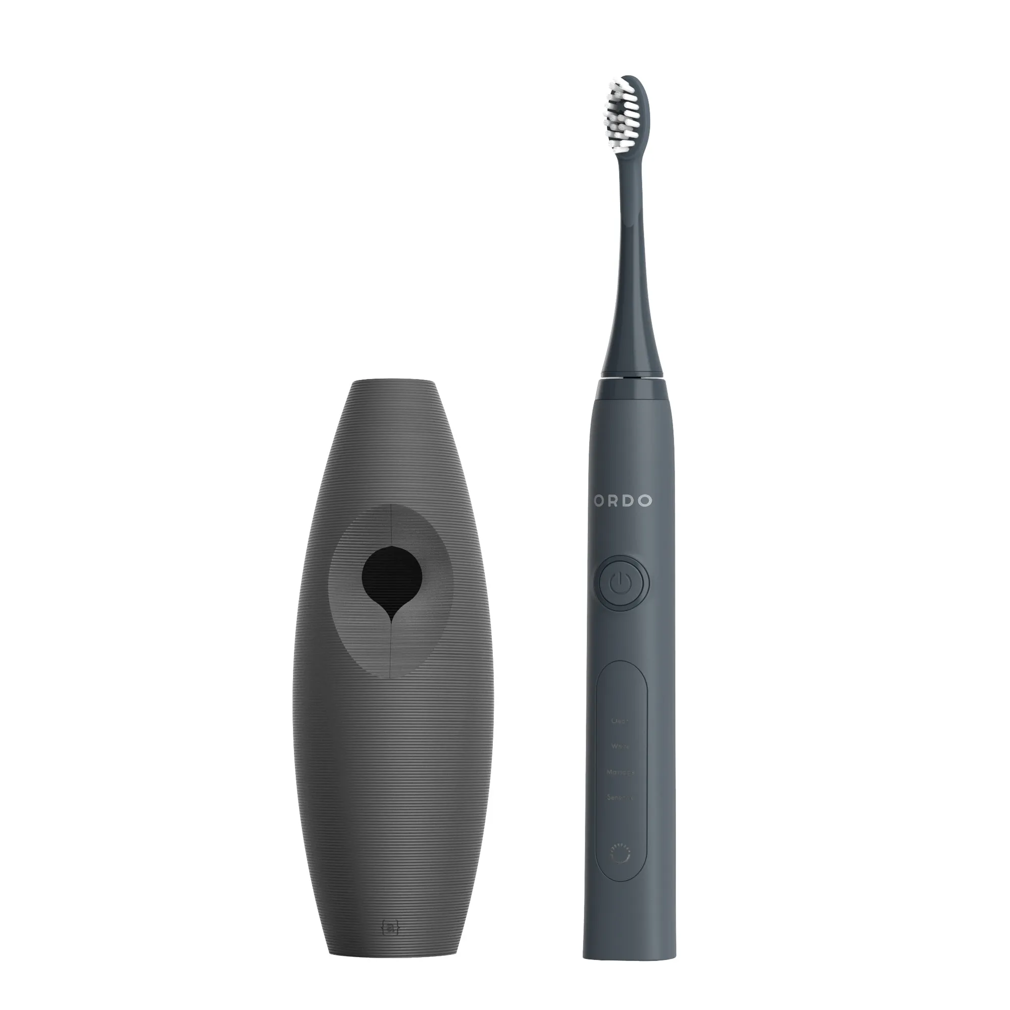 Ordo Sonic  Toothbrush & {access}ories Handle - Charcoal Triangular Large Smooth