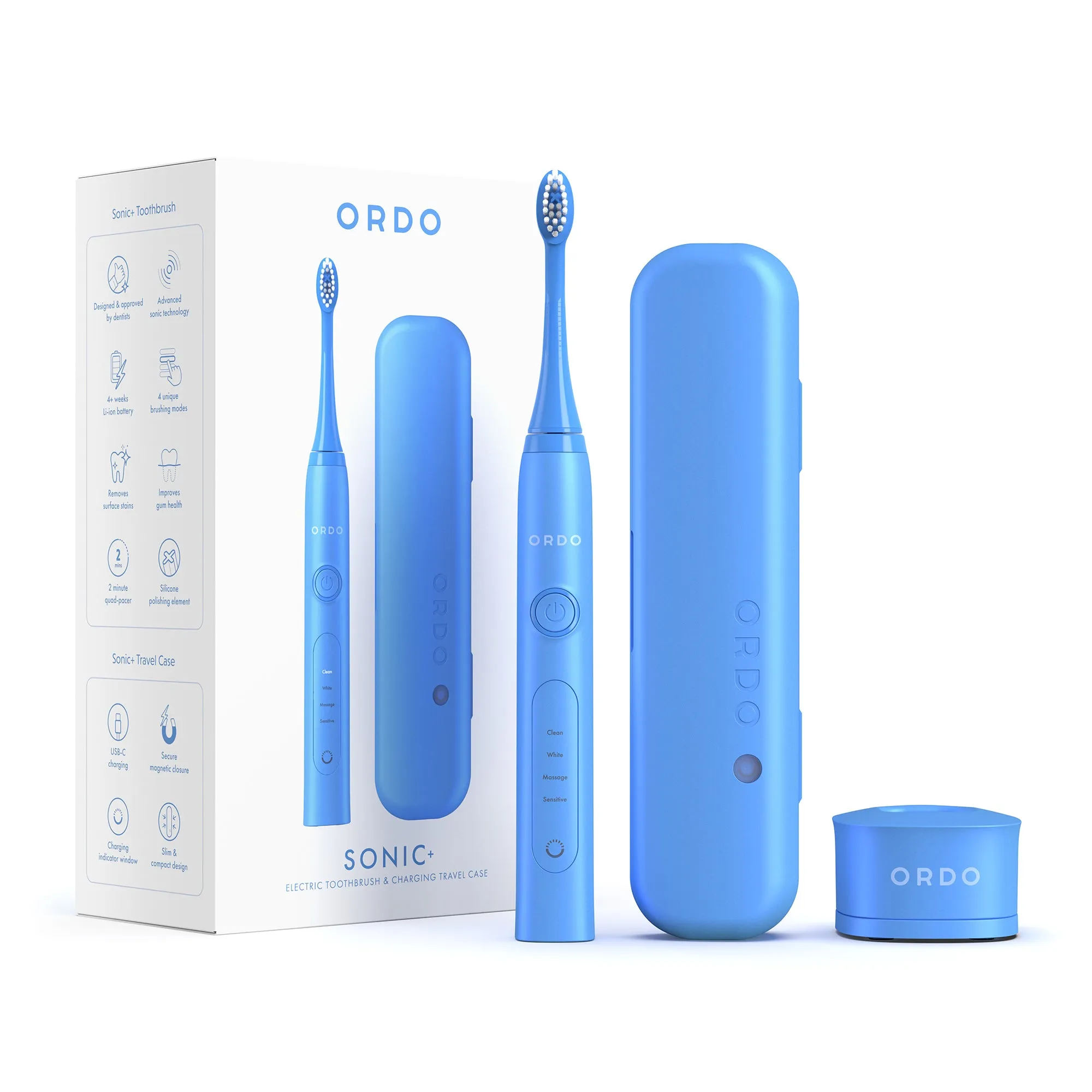 Ordo Sonic  Toothbrush & Charging Travel Case - Arctic Blue