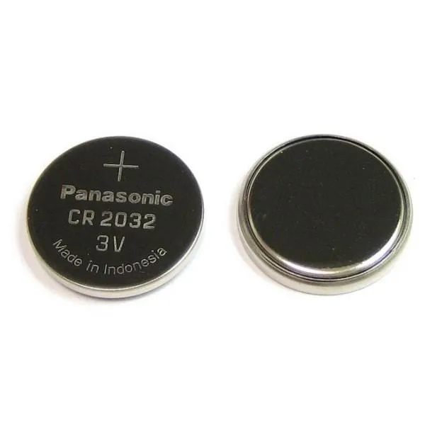 Panasonic CR2032 Battery Lithium 3V Silver Button Coin - Pack Of 6