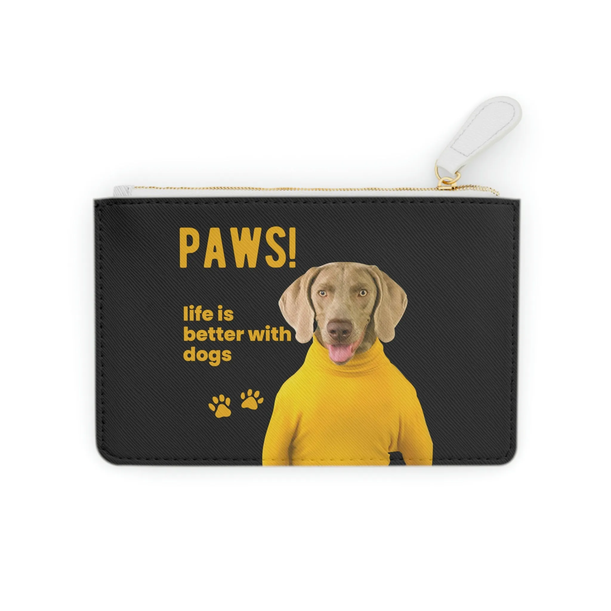 Paws! Life is Better With Dogs POD Dog Mini Clutch Bag