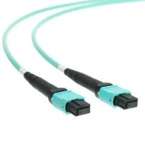 Plenum Fiber Optic Cable, MTP / MTP (MPO), Multimode OM4, Duplex, 12 Strand, 40/100 Gbps, 50/125, 7 meter (22.96 foot)