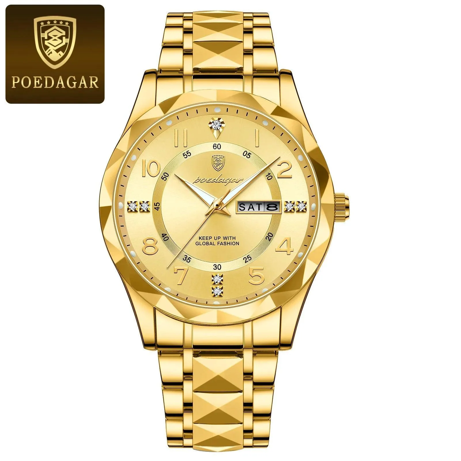 POEDAGAR Men's Waterproof Sports Watch: Stylish Quartz Wristwatch-Elevate Your Wrist Game