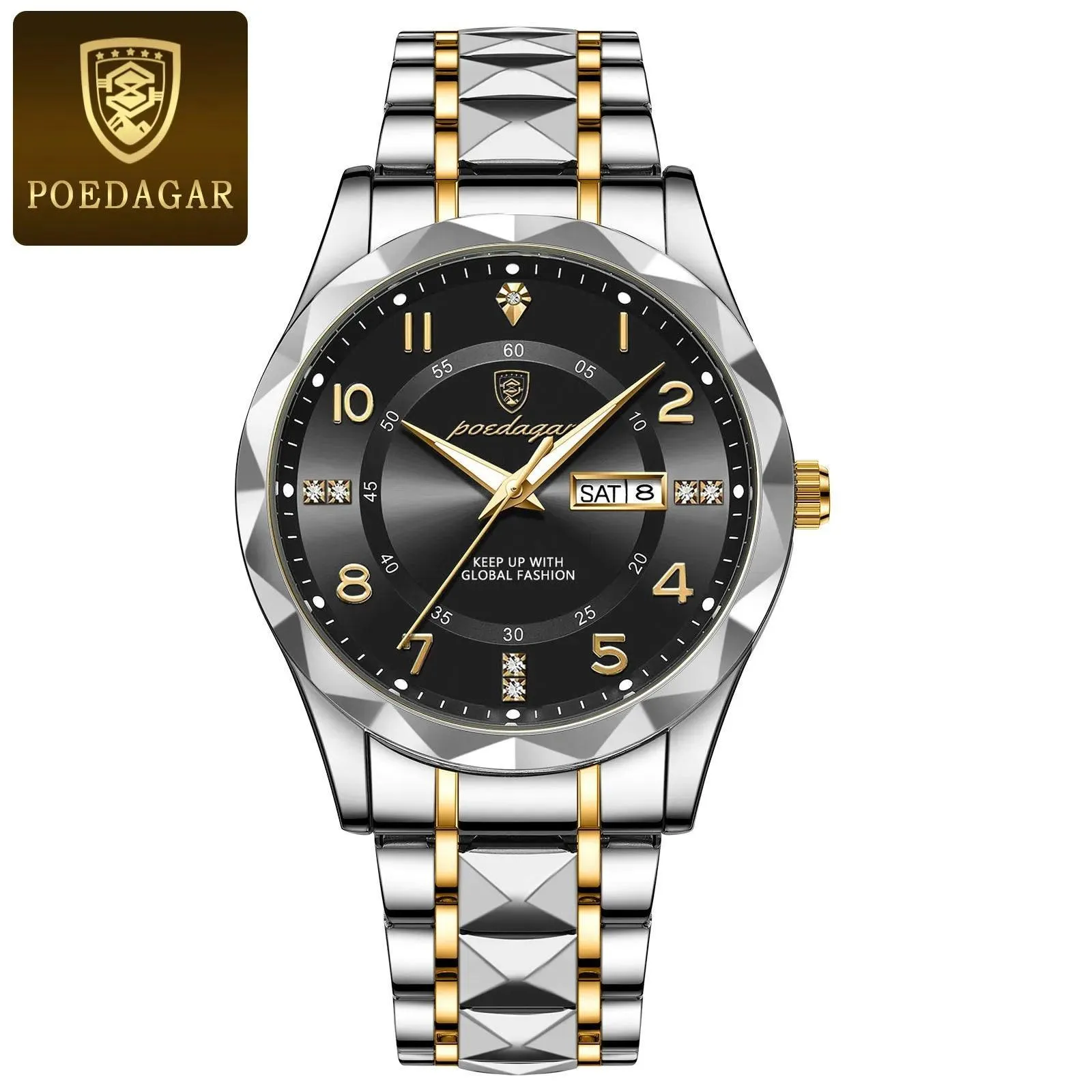 POEDAGAR Men's Waterproof Sports Watch: Stylish Quartz Wristwatch-Elevate Your Wrist Game