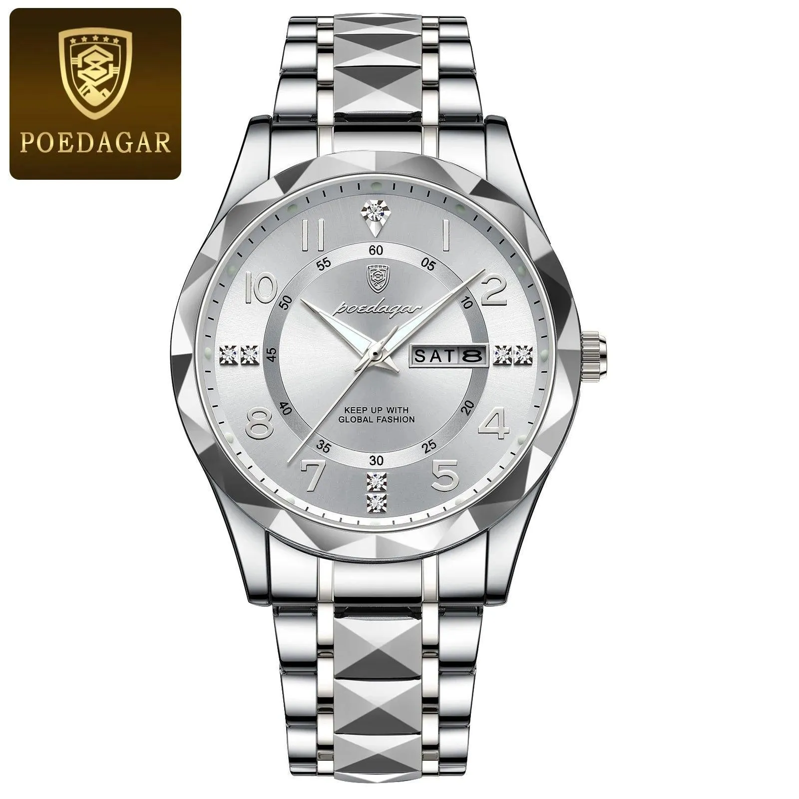 POEDAGAR Men's Waterproof Sports Watch: Stylish Quartz Wristwatch-Elevate Your Wrist Game