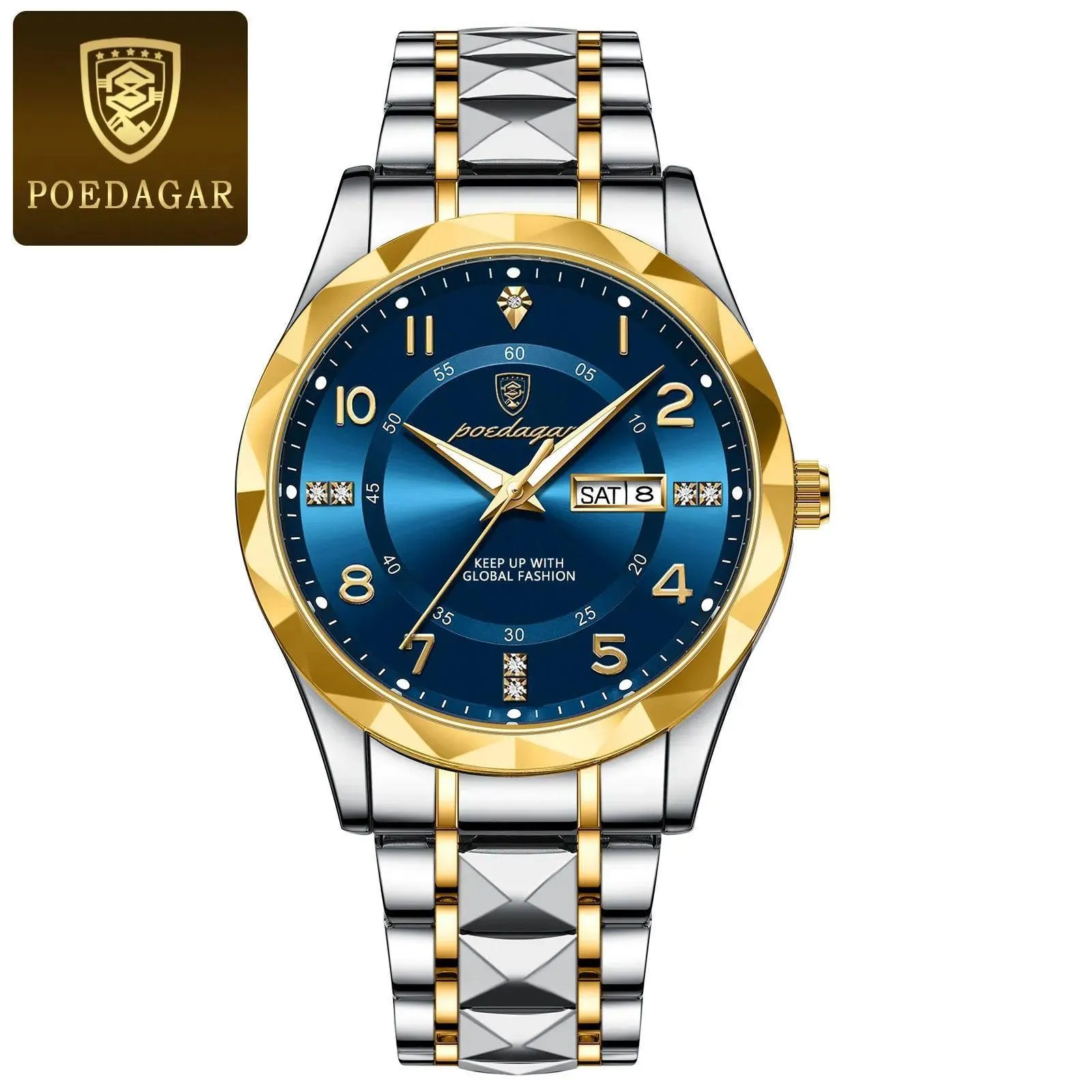 POEDAGAR Men's Waterproof Sports Watch: Stylish Quartz Wristwatch-Elevate Your Wrist Game