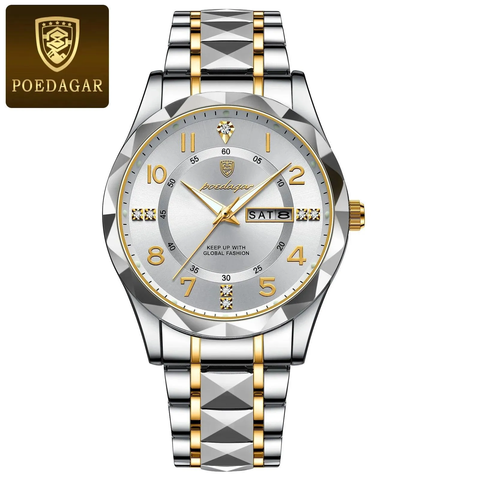 POEDAGAR Men's Waterproof Sports Watch: Stylish Quartz Wristwatch-Elevate Your Wrist Game