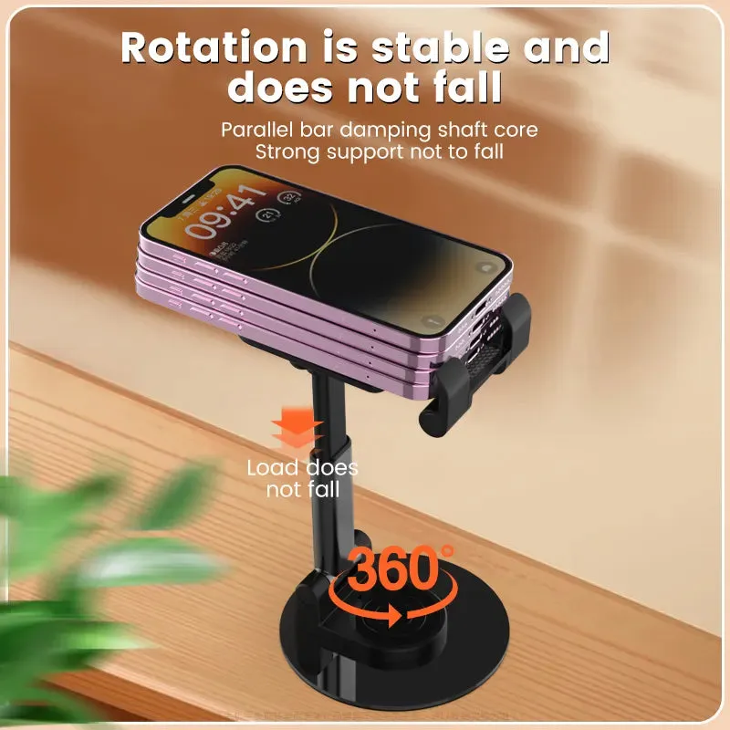 Portable Desktop Stand - Cell Phone Foldable Support, Adjustable Desk Mobile Phone Holder for Desktop Phone Use