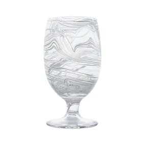 Puro Marbled Goblet - White