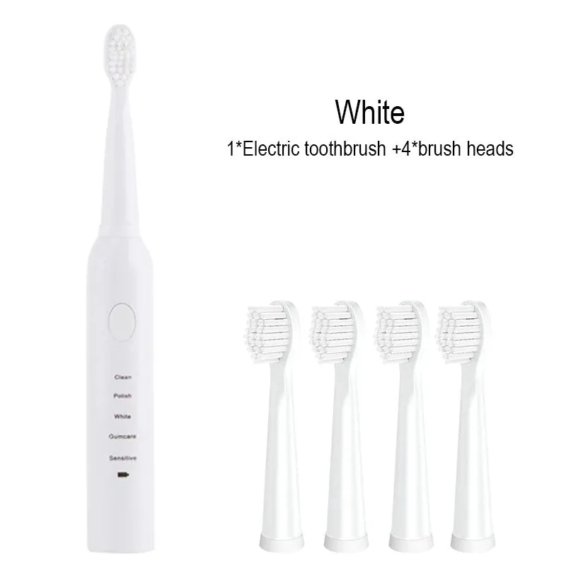 Rechargeable Sonic Electric Toothbrush with Replacement Heads