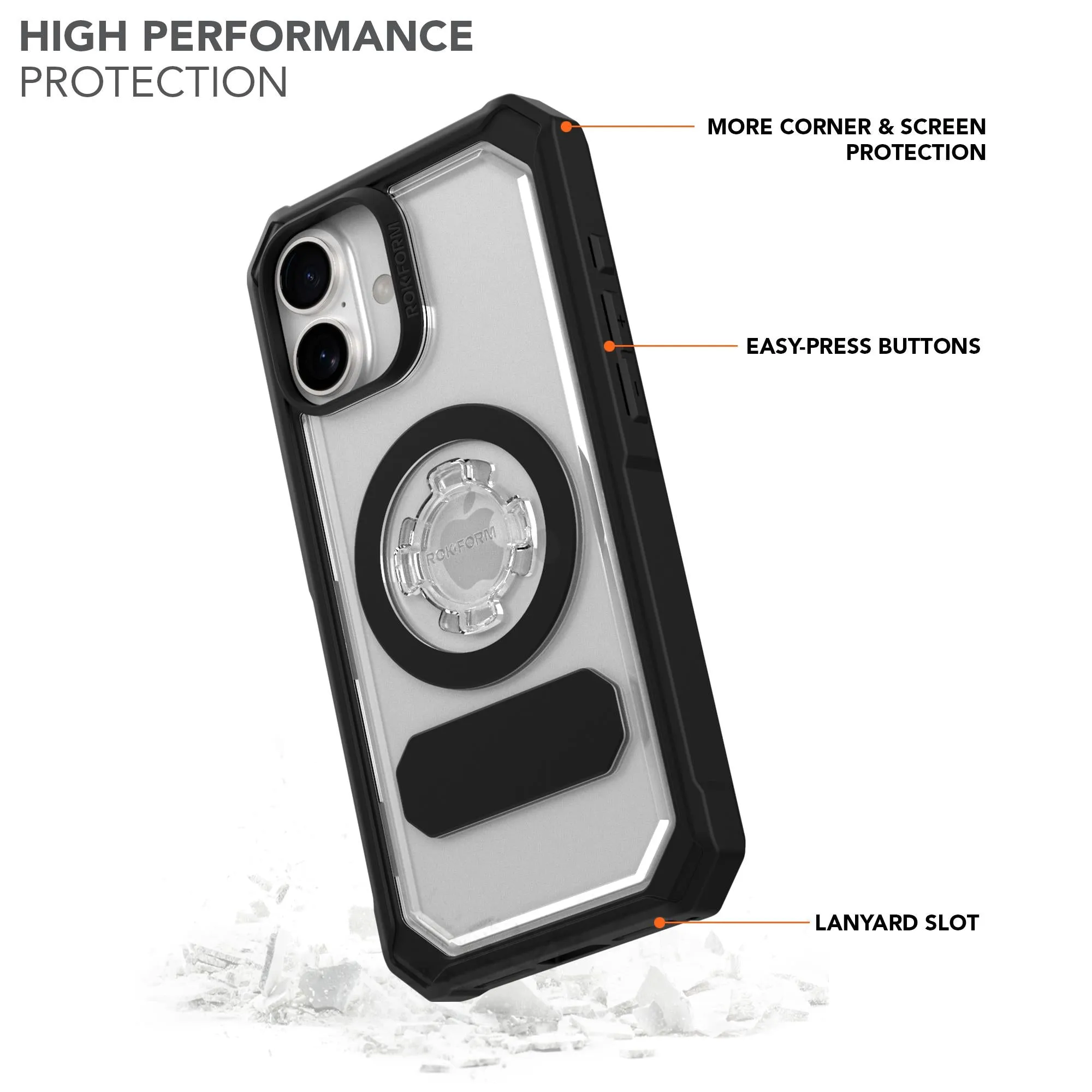 Rokform Crystal Case for iPhone 16 Plus (Clear)