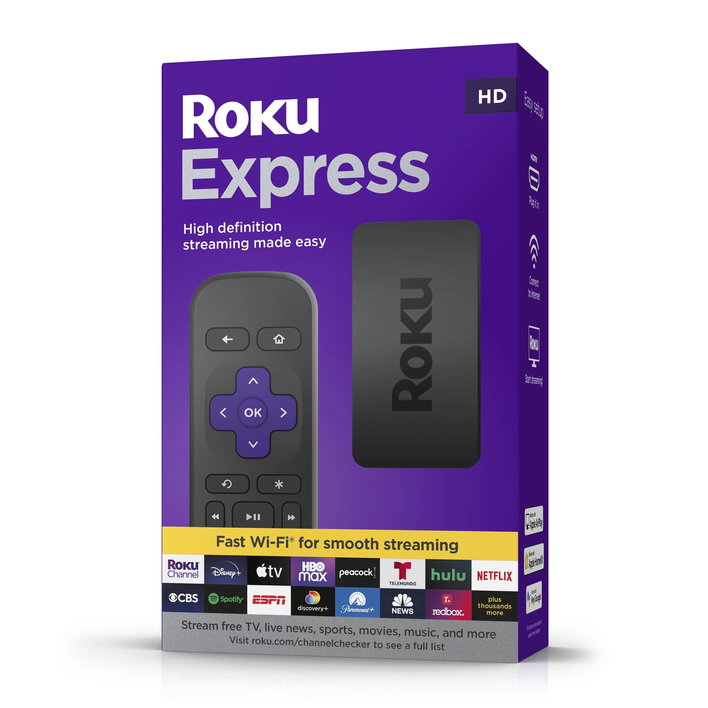 Roku Express (New) HD Streaming Device (3960RW)