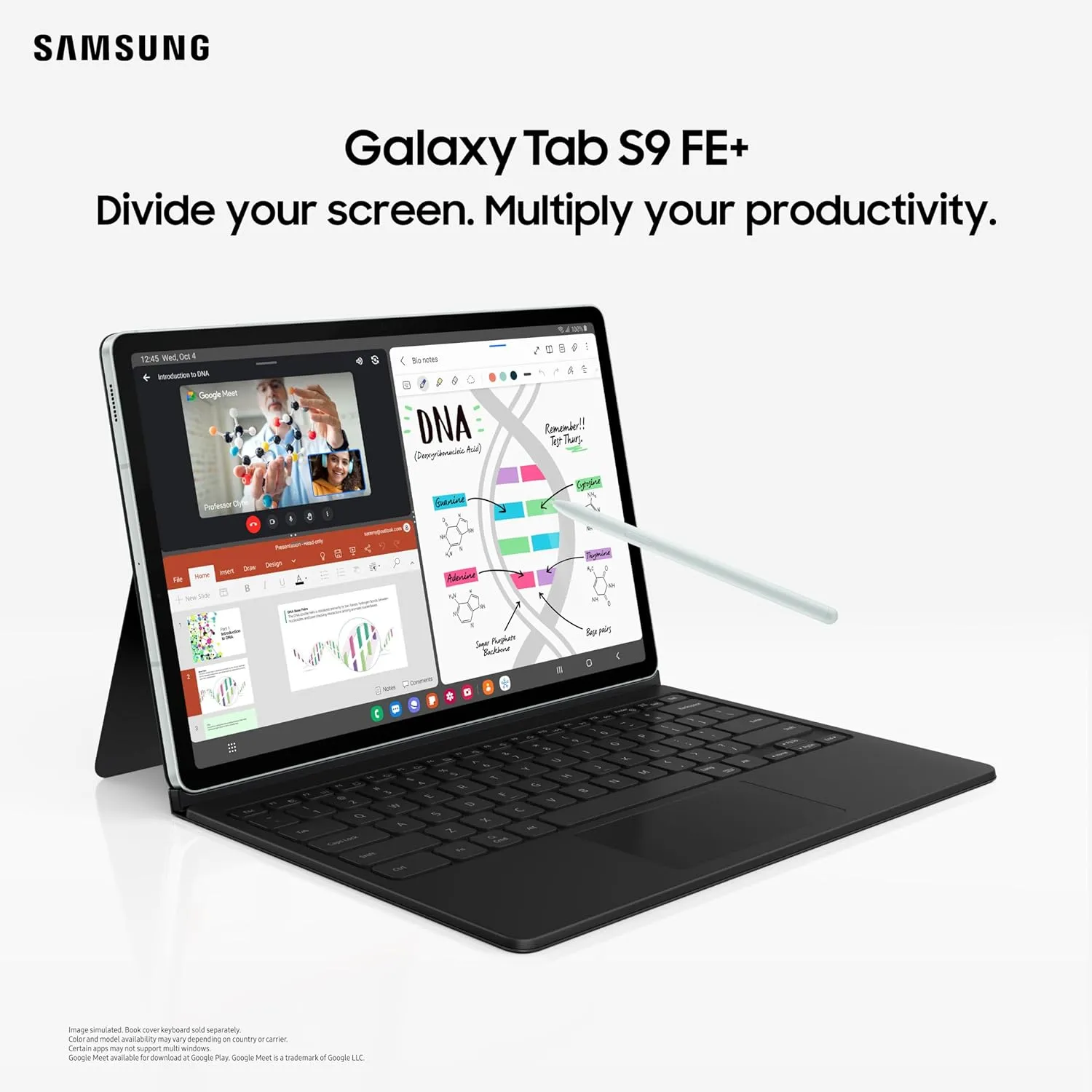 Samsung Galaxy Tab S9 FE  31.50 cm (12.4 inch) Display, RAM 8 GB, ROM 128 GB Expandable, S Pen in-Box, WiFi 5G, IP68 Tablet, Gray