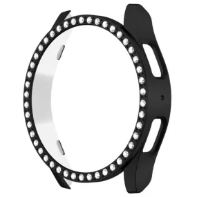 Samsung Galaxy Watch 7 (44mm) Hårdt Plast Cover - Sort & Rhinsten