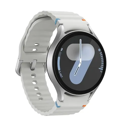 Samsung Galaxy Watch 7 (44mm, Silver, BT LTE) with 3nm Processor | Dual GPS | Sapphire Glass & Armour Aluminum | 5ATM & IP68 | HR, SpO2, BP & ECG Monitor