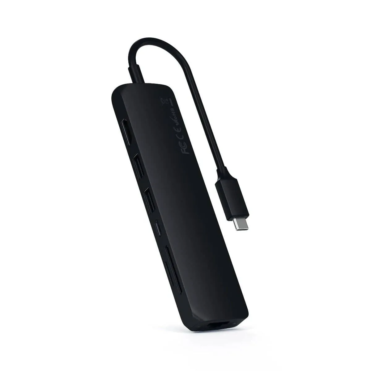 Satechi USB-C Slim Multiport with Ethernet Adapter - Black