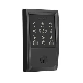 Schlage BE499CEN622 Encode Plus Smart WiFi Century Trim Deadbolt, Matte Black