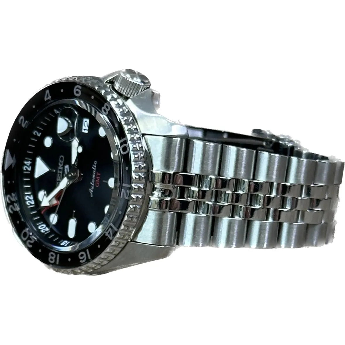 Seiko 5 Five Sports GMT Automatic Watch - Black Dial