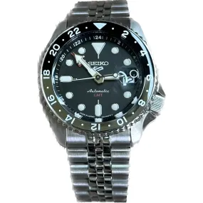 Seiko 5 Five Sports GMT Automatic Watch - Black Dial