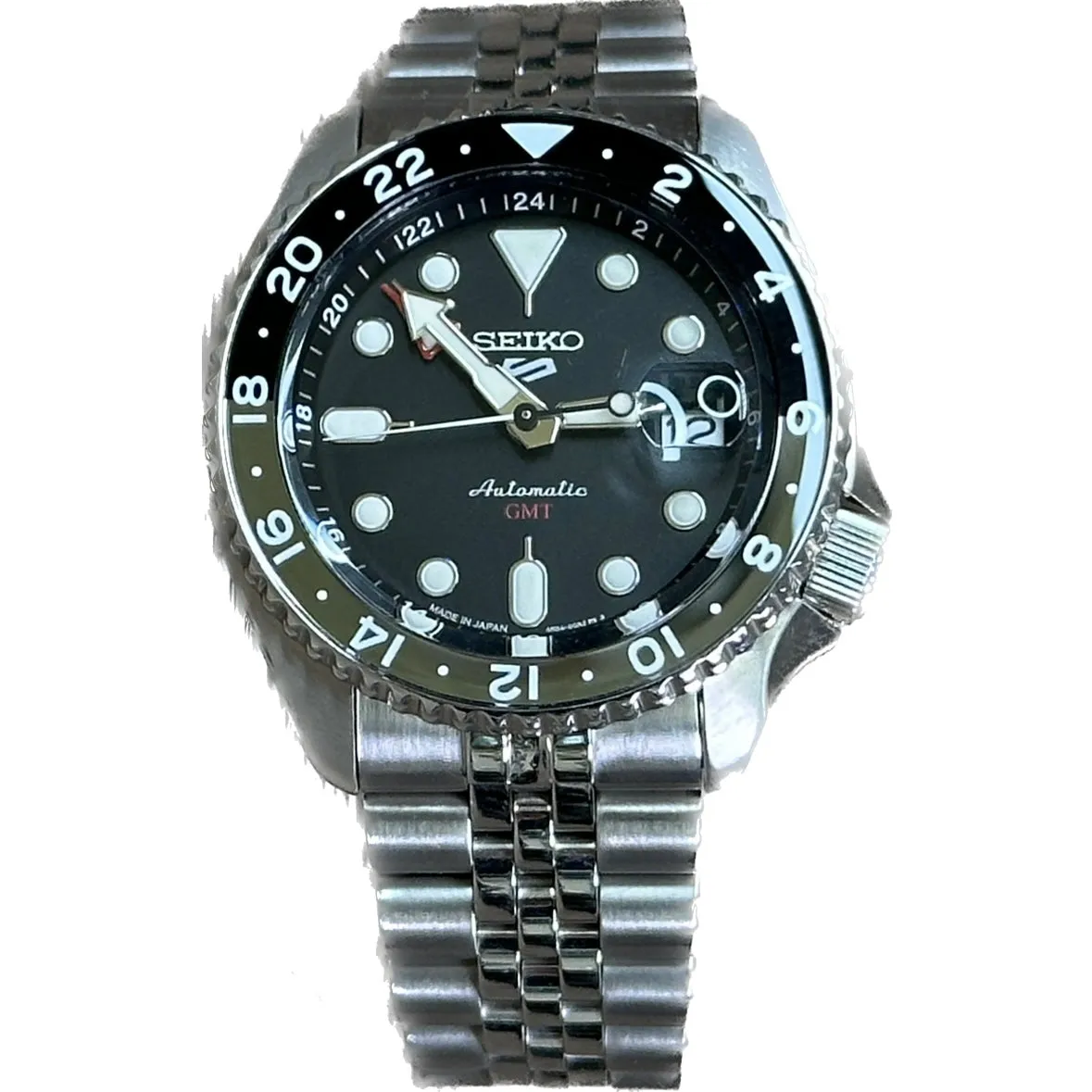 Seiko 5 Five Sports GMT Automatic Watch - Black Dial