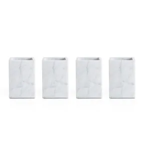 Set of 4 Squared Toothbrush Holders