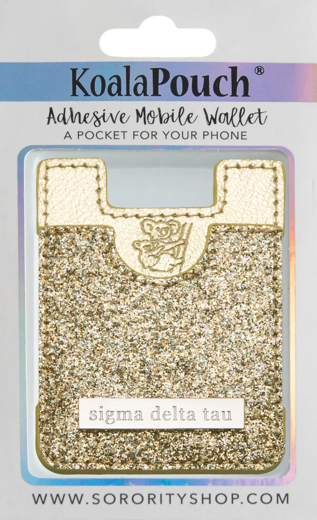 Sigma Delta Tau Glitter Koala Pouch