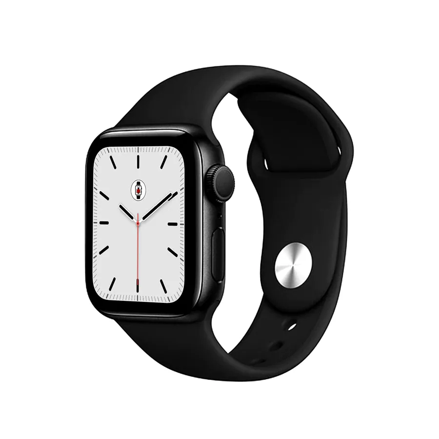 Silicone Sports Bands Compatible With Apple Watch Band for 38MM 40MM 41MM L/XL-Black