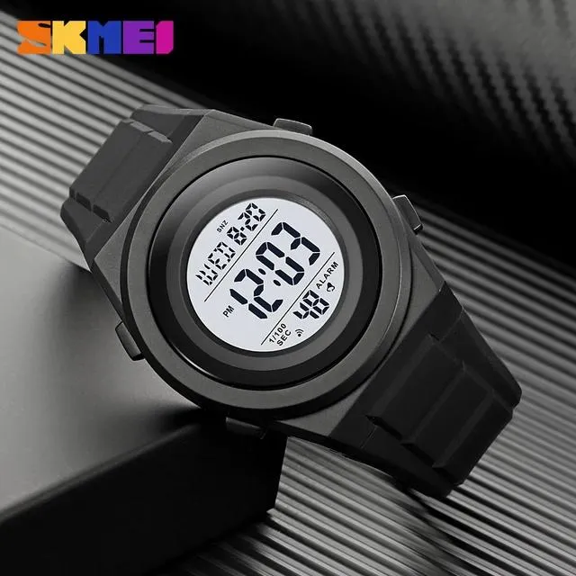 SKMEI Men's Fashion LED Light Digital 5Bar Waterproof Sport Watch Oy106