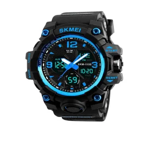 SKMEI Mens Military Waterproof Dual Display Watch with Gift Box