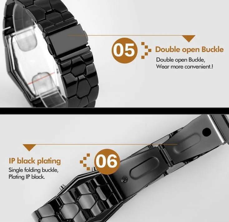 SKMEI Men's Watch Luxury Watches Men Relojes Black Stainless Steel Mens Cool Wristwatch relogio masculino Wristwatches