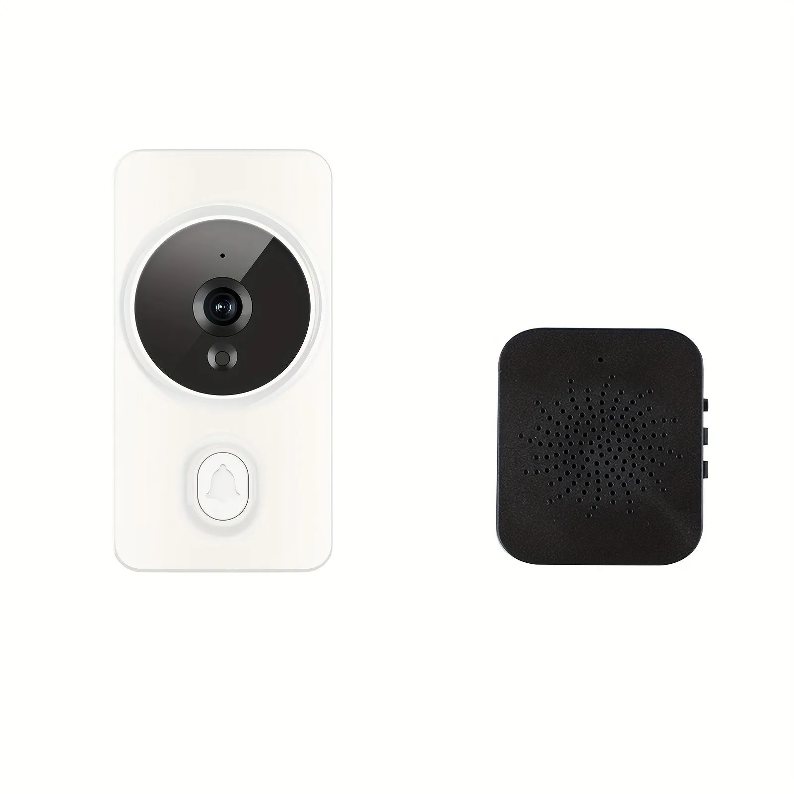 Smart visual doorbell, smart system control, 2.4G wireless wifi for home and commercial use, no need to drill holes for the app camera (no built-in battery, shipped without battery).