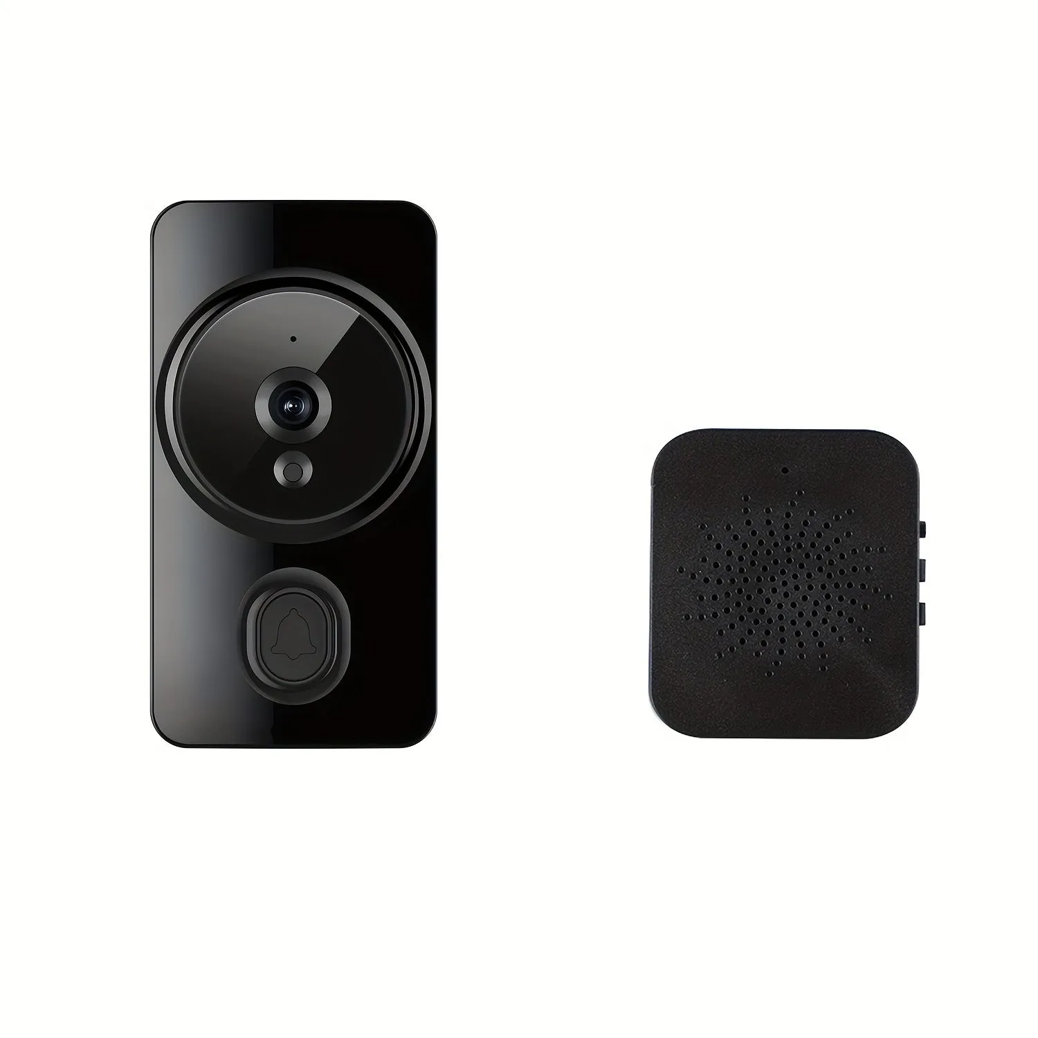 Smart visual doorbell, smart system control, 2.4G wireless wifi for home and commercial use, no need to drill holes for the app camera (no built-in battery, shipped without battery).