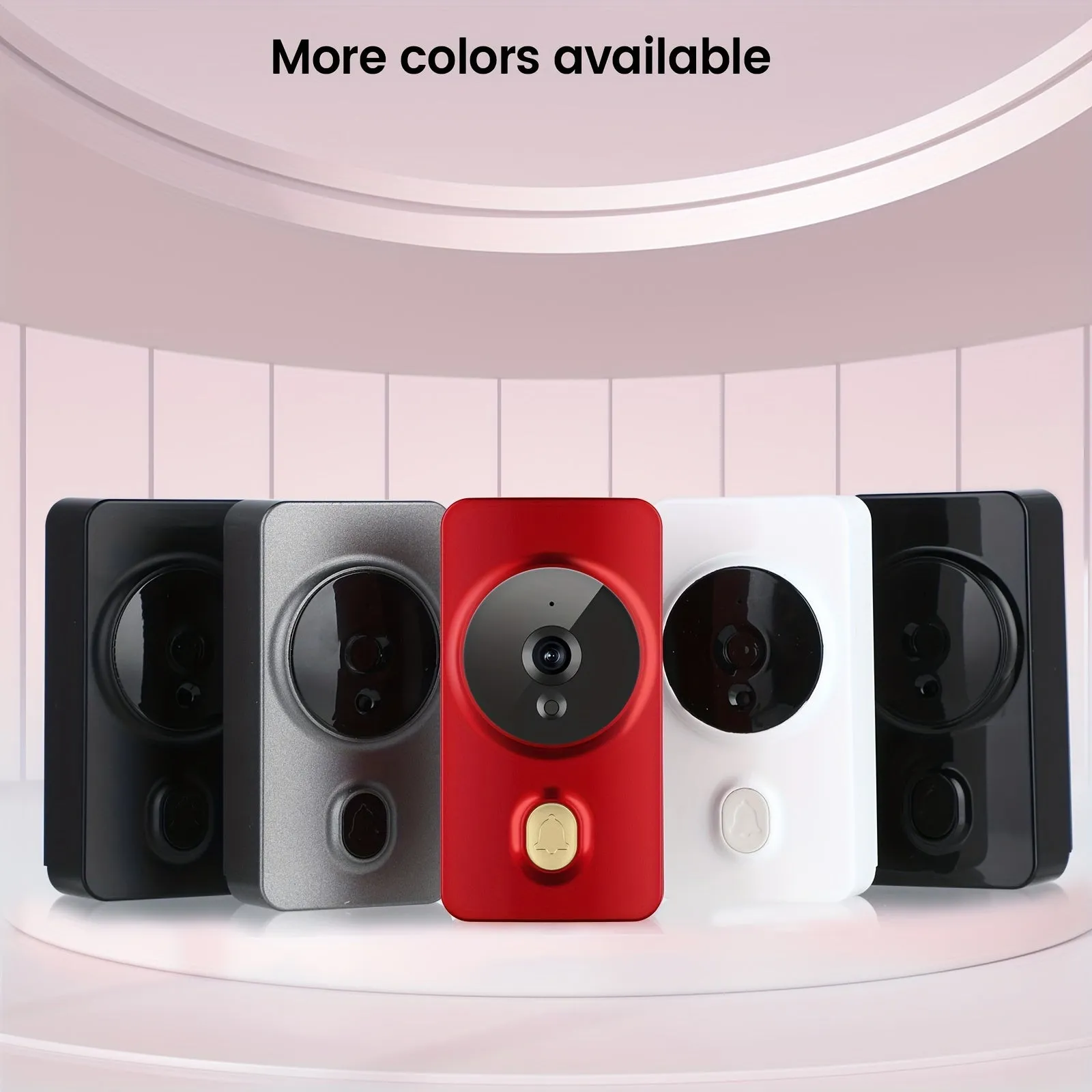 Smart visual doorbell, smart system control, 2.4G wireless wifi for home and commercial use, no need to drill holes for the app camera (no built-in battery, shipped without battery).