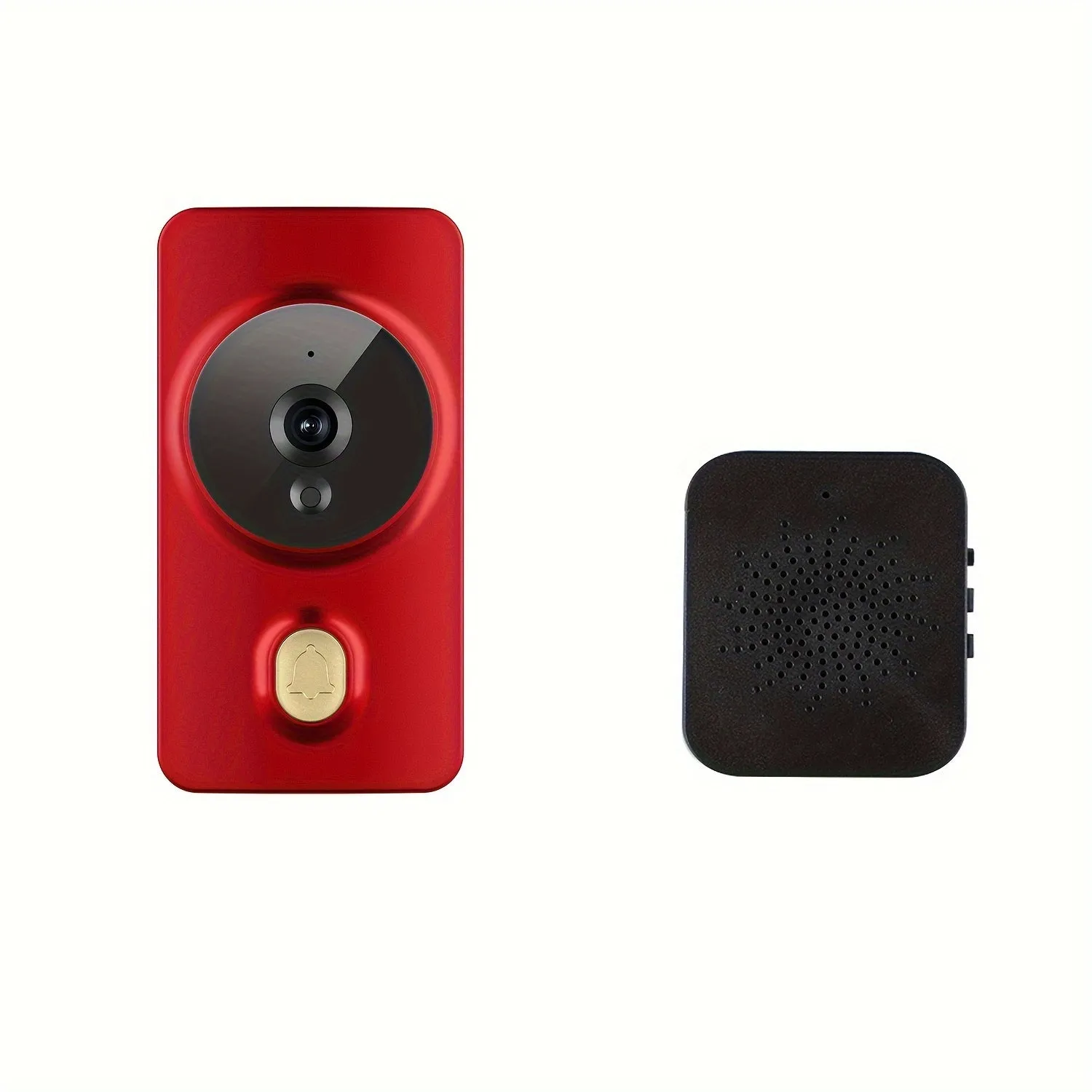 Smart visual doorbell, smart system control, 2.4G wireless wifi for home and commercial use, no need to drill holes for the app camera (no built-in battery, shipped without battery).