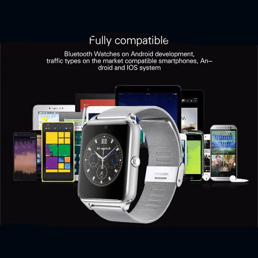 Smart Watch Men Women Bluetooth Wrist Smartwatch Support SIM/TF Card Wristwatch For Apple Android Phone