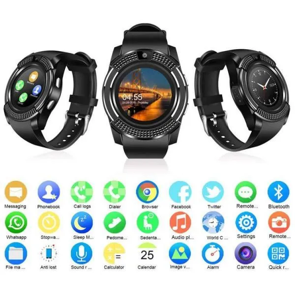 Smartwatch Bluetooth GPS Waterproof SIM Camera Wrist Watches for Android IOS