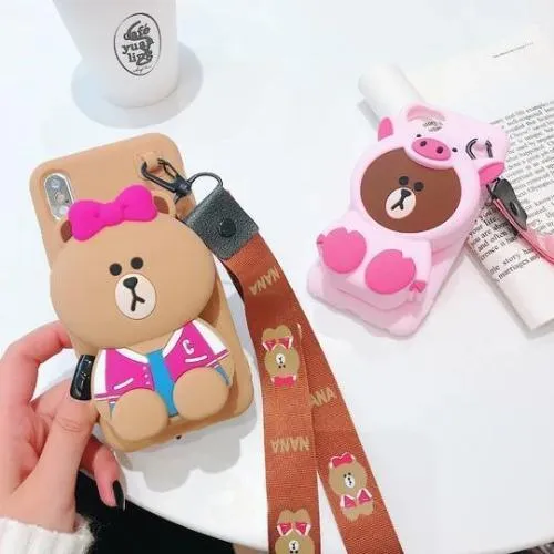 Stand Cute - 3D Wallet Phone Case For iPhone