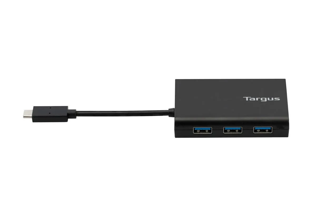 Targus ACH230 USB-C to 3 Port USB 3.0 Hub with Gigabit Ethernet