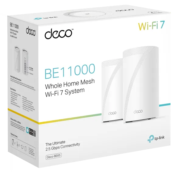 【冬日激減】TP-Link Deco BE65 BE11000 Tri Band Whole Home Mesh WiFi 7 System (2件裝)