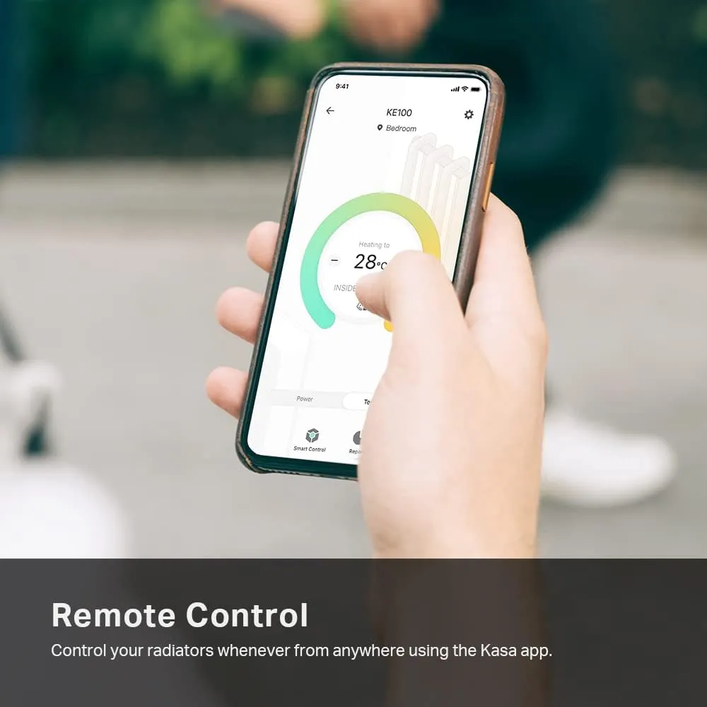 TP-Link Kasa Smart Radiator Thermostat Valve (KE100), Energy-Saving TRV with LED Display, Alexa & Google Home Compatible, Easy Installation