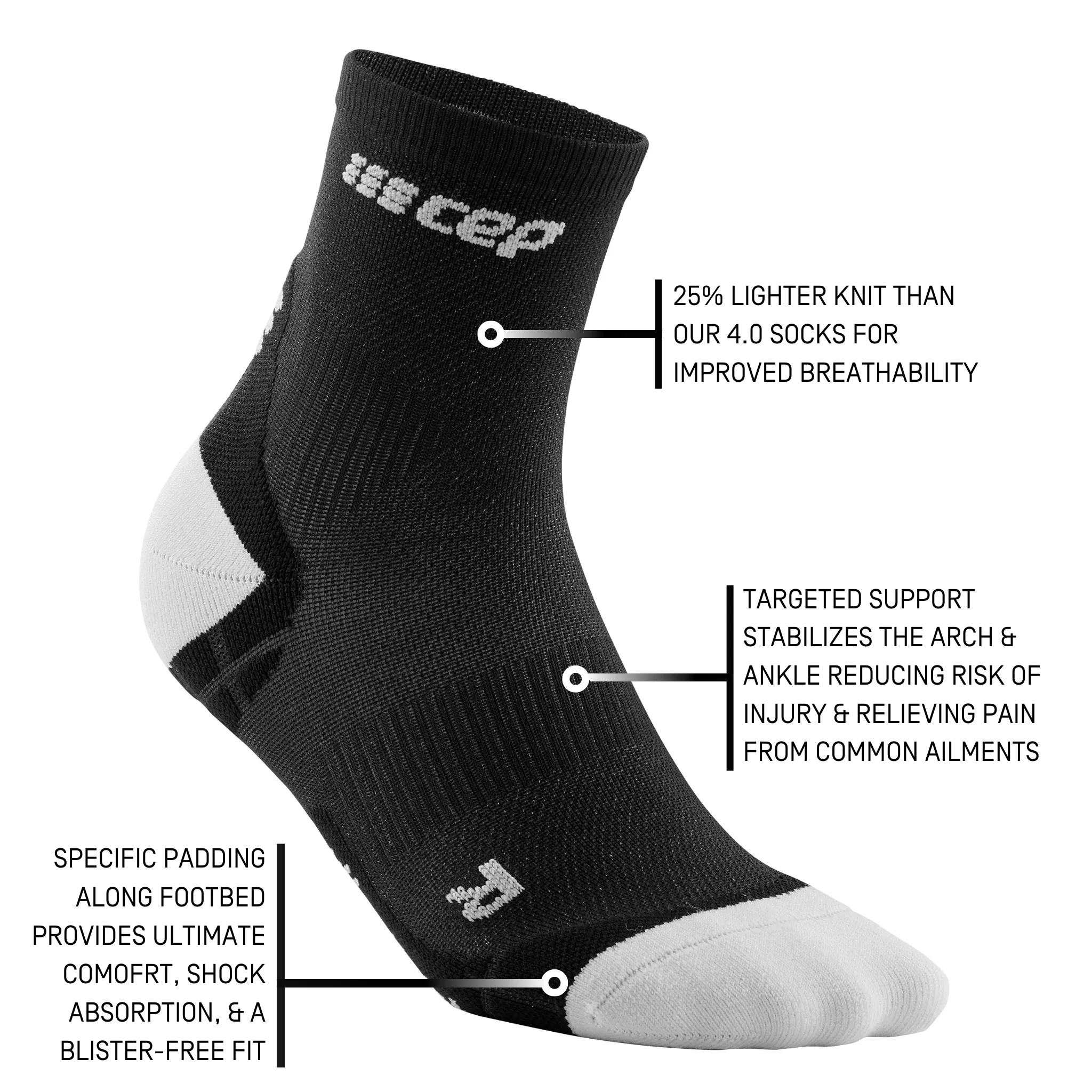 Ultralight Short Compression Socks, Women