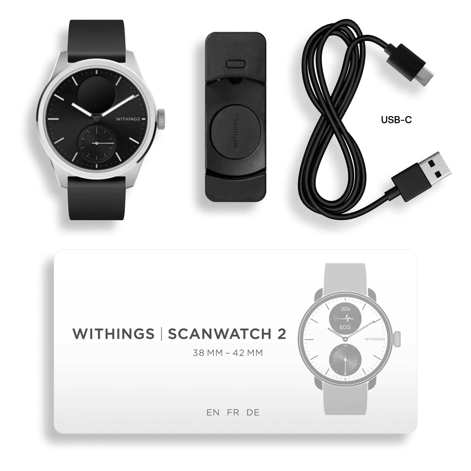 Withings Scanwatch 2 42Mm Black - Health & Fitness Smartwatch